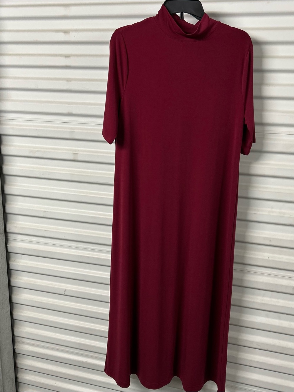 Chico's Burgundy Midi Turtleneck Dress